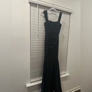 Off the shoulder black dress